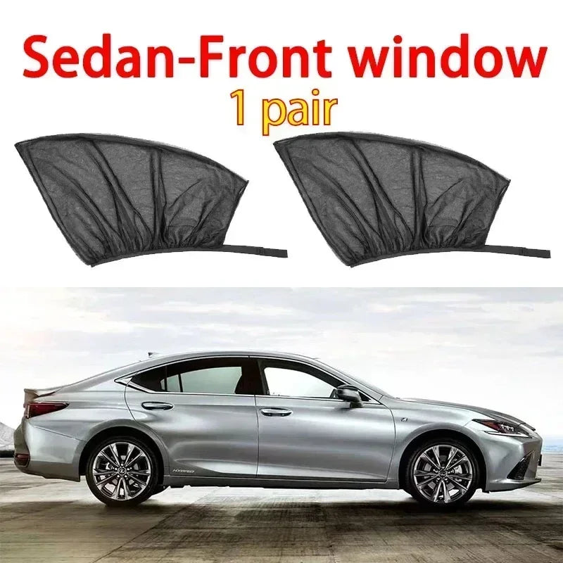 NEW Arrivals 4PCS Set Car Mosquito Screen, Window Mesh, Car Window Mosquito Net, Mosquito Proof Car insect Proof Glass Sunshade Curtains Accessories