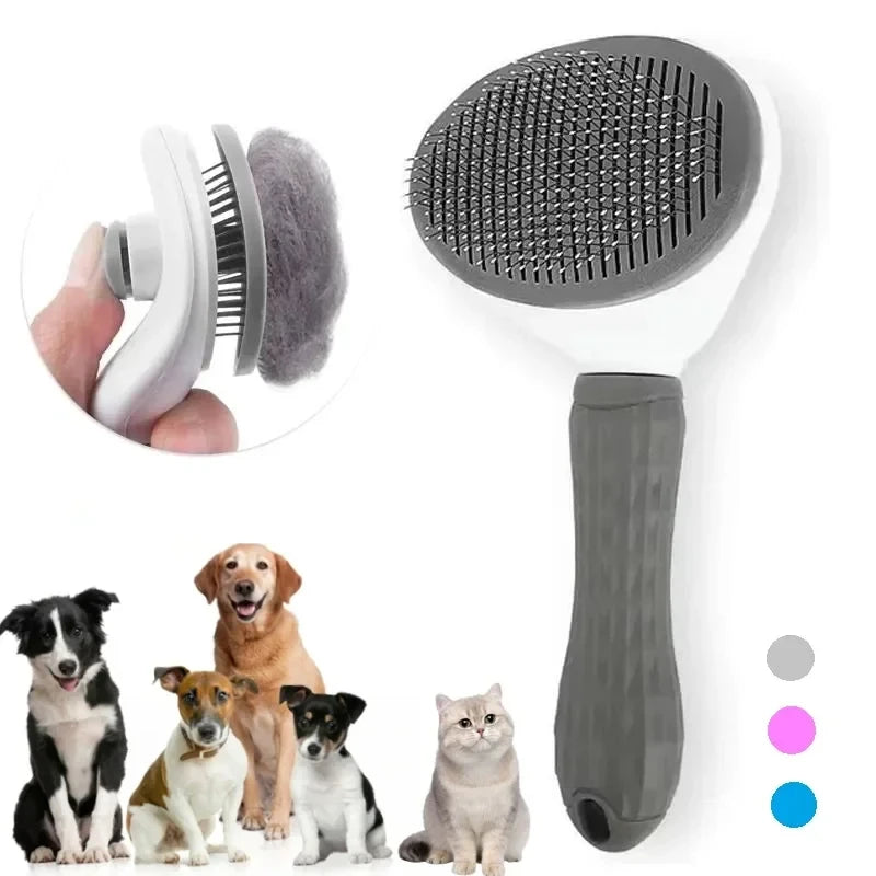 NEW Arrivals Pet Dog Brush Cat Comb Self Cleaning Pet Hair Remover Brush For Dogs Cats Grooming Tools Pets Dermating Comb Dogs Accessories