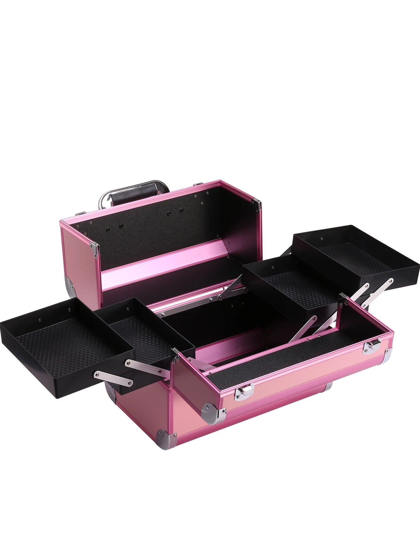 NEW Arrivals 8 Colors Make-Up Train Case Aluminum Alloy Case Pedicure Tool Box with Handle Cosmetic Box Portable Makeup Case Organizer