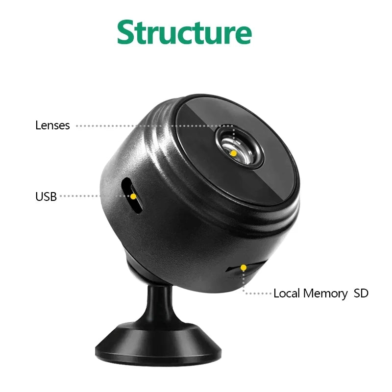 NEW Arrivals A9 Wi-Fi Mini Camera 1080P Security Monitoring Wireless Remote Night Vision Video Surveillance Smart Home Mini DV Cam HD Camera Home Security Supplies
