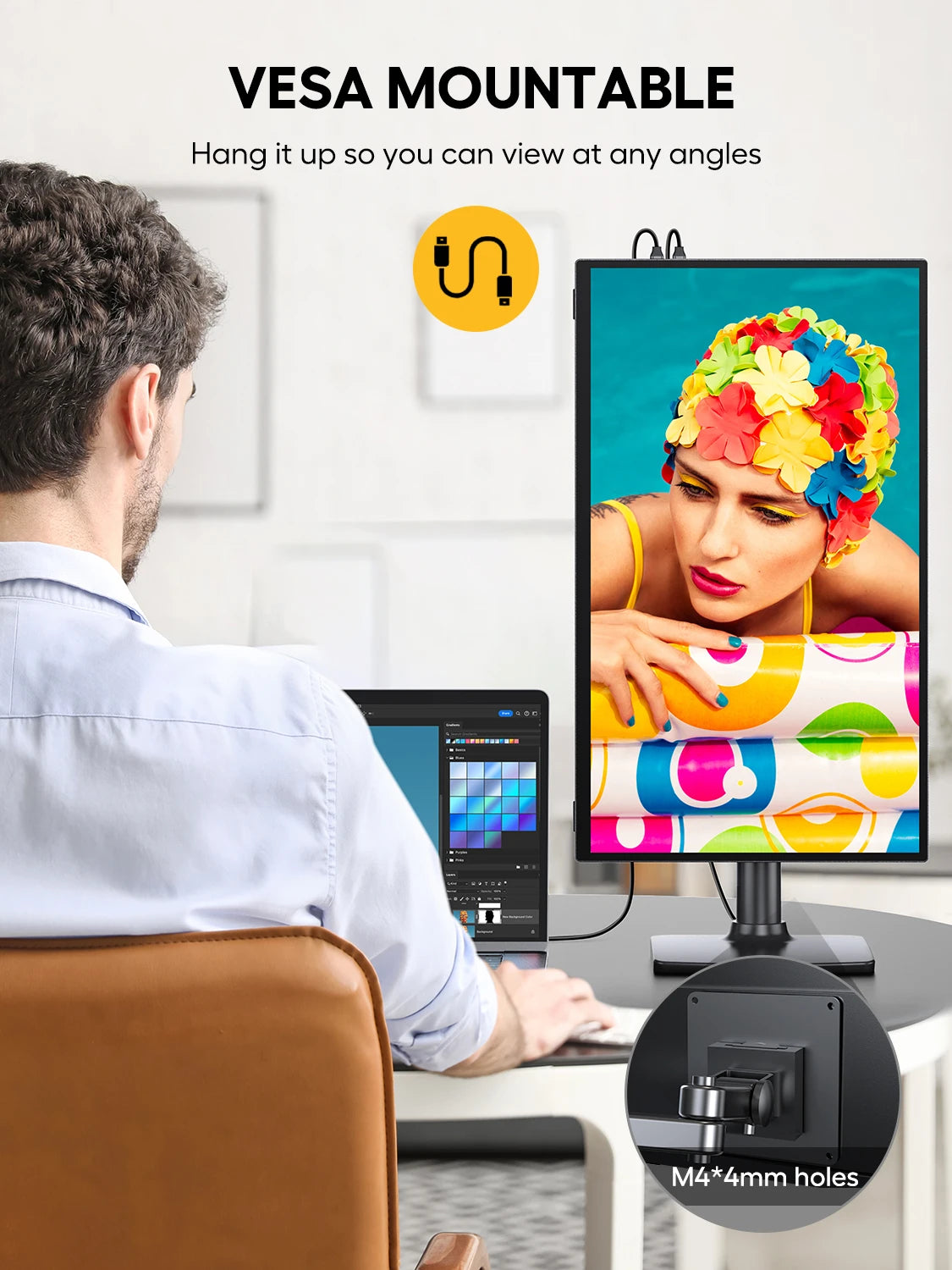 UPERFECT USteam E6 Pro 18.5" Portable Monitor Touch Screen 120Hz Smart Gaming Display For Laptop Phone Xbox PS4 PS5 Switch Mac