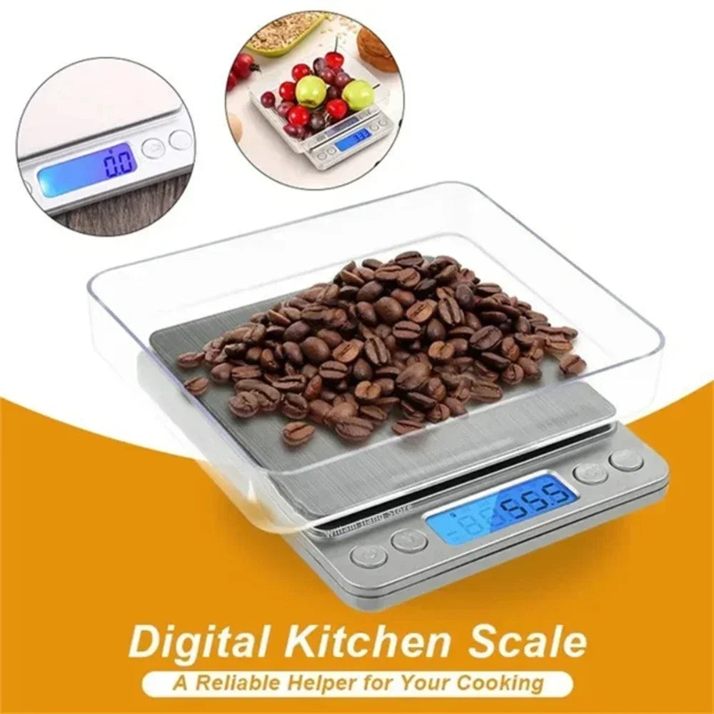 NEW 3KG Measuring Tools Kitchen Mini Pocket Digital Scale Gold Stainless Steel 3000g Precision Jewelry Electronics Scales Dining Bar