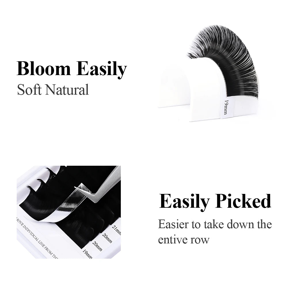 Easy Fan Lashes False Eyelash Extensions Supplies Faux Mink Eyelashes Fanning Cils Auto Blooming Natural Russian Volume Lash