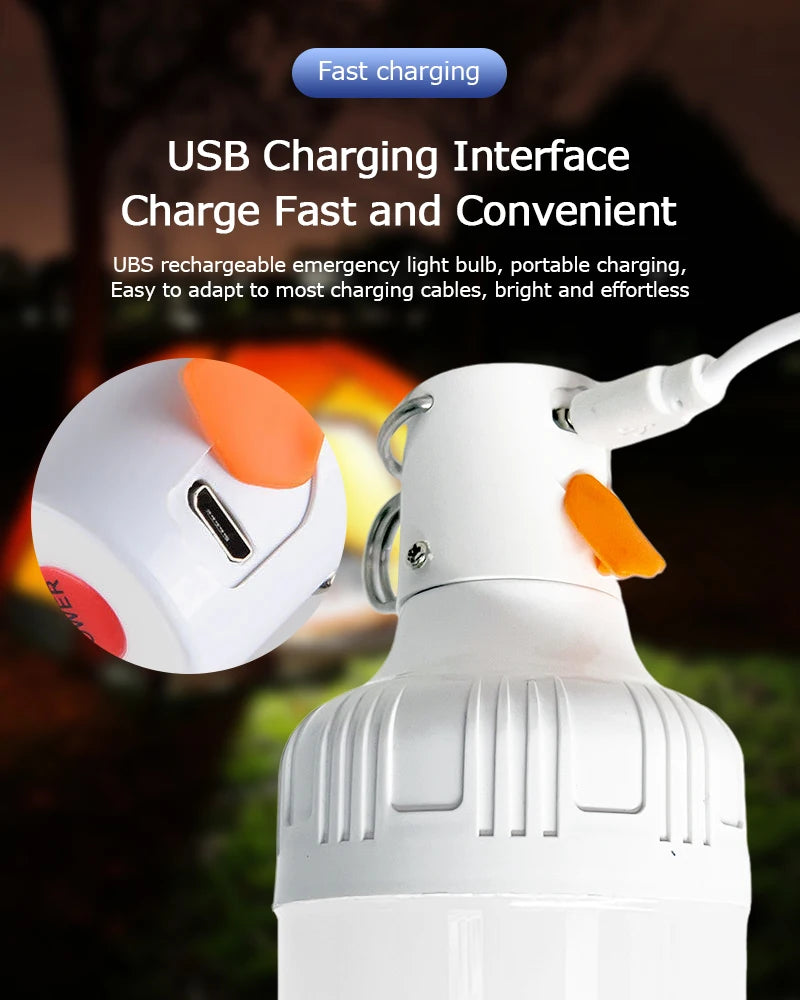 NEW Arrivals 2-8PCS Set Rechargeable LED Indoor Outdoor Emergency Hookup Portable Lights with Battery Flashing Lights Barbecue Tent Camping Lights