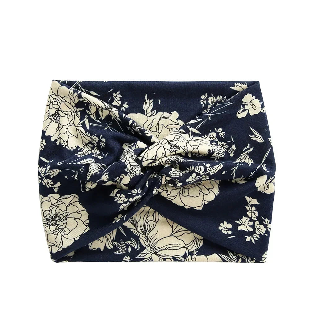 NEW Arrivals 44 Colors/Patterns Sports Elastic Wide-Brimmed Headband Unisex Solid Color Knotted Soft Anti-Slip Warm Turban Bandana Elastic Hairband Ladies Girls Fashion Apparel Accessories Clothing Supplies