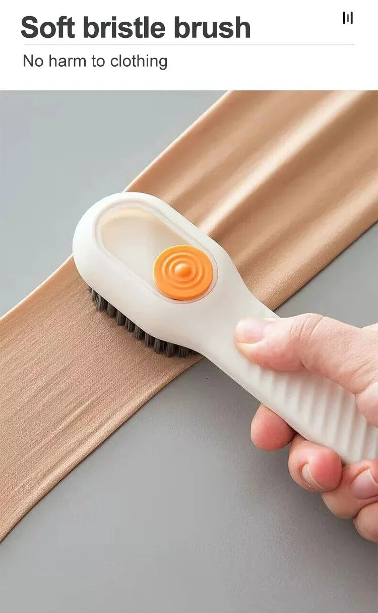 NEW Arrivals Multi-Function Cleaning Shoe Brush Soft Automatic Liquid Shoe Brush Long Handle Clothes Soap Brush With Hook Clean Tool