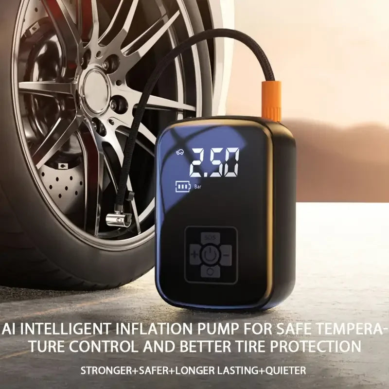 NEW Arrivals Wireless Air Compressor Portable Universal Electric Air Pump Tire Sensor Mini Inflatable Treasure for Car Motorcycle Basketball Mattress Bicycle