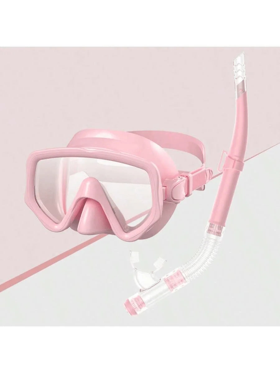 NEW Professional Diving Mask Snorkel Set For Adults Tempered Glass Scuba Professional Panoramic Snorkeling Gear Swimming Training Snorkel Kit Swimming Accessories Sports Supplies
