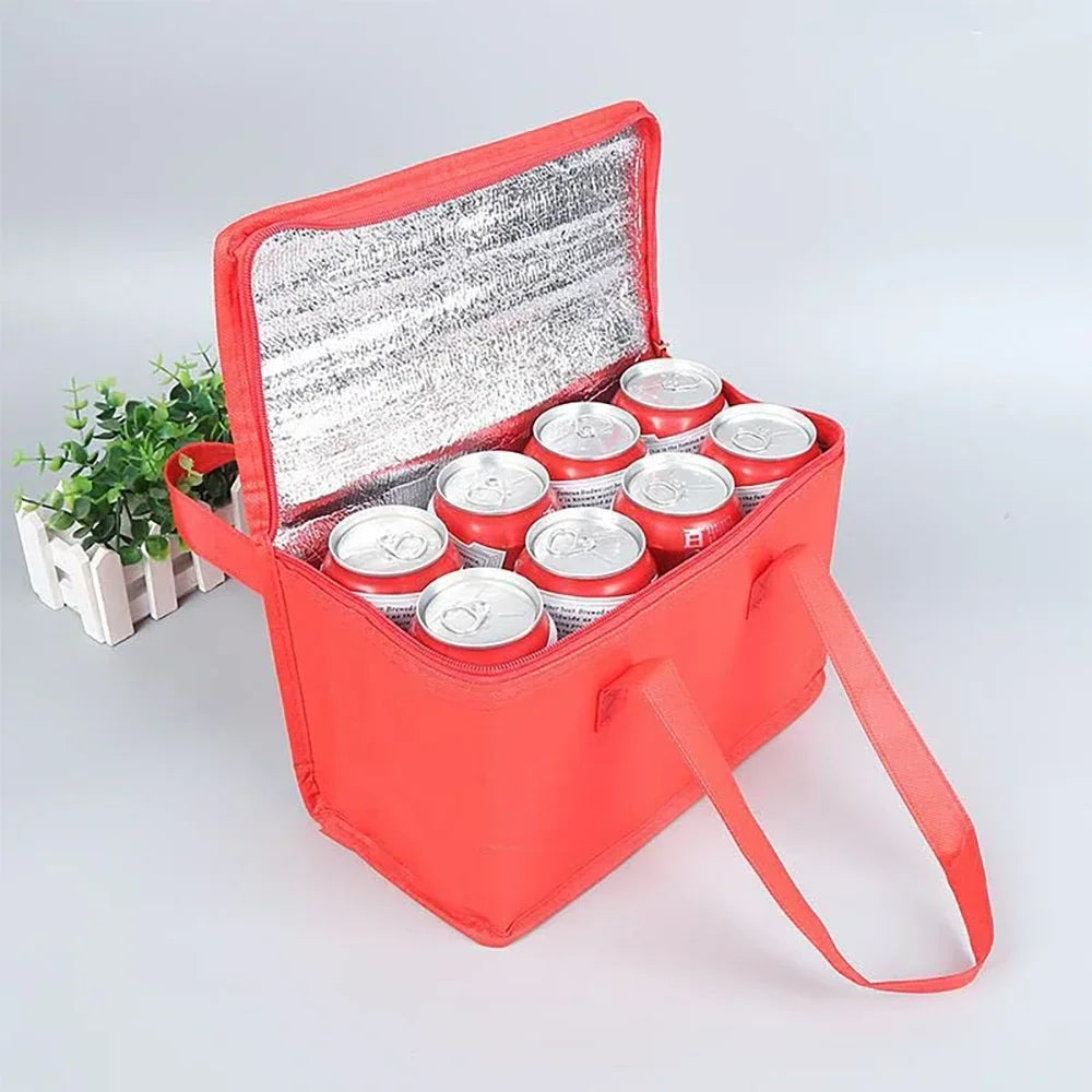 NEW Arrivals Portable Lunch Cooler Bag Folding Insulation Outdoor Travel Beach Camping Picnic Ice Pack Food Thermal Bag Drink Carrier Insulated Bags Beer Delivery Bags