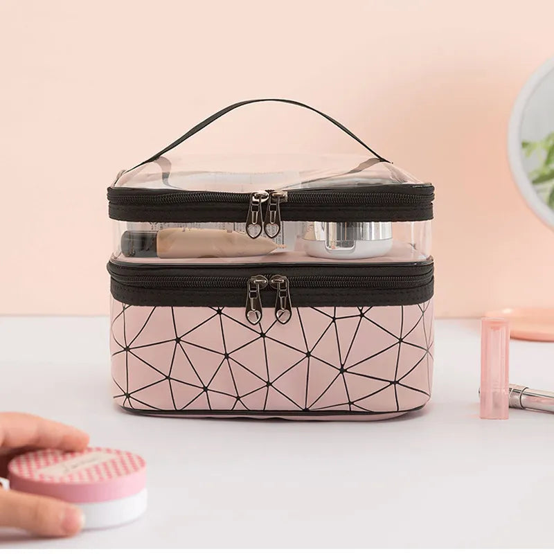 Double portable large capacity makeup bag Ringer travel multifunctional toiletry bag portable storage bag
