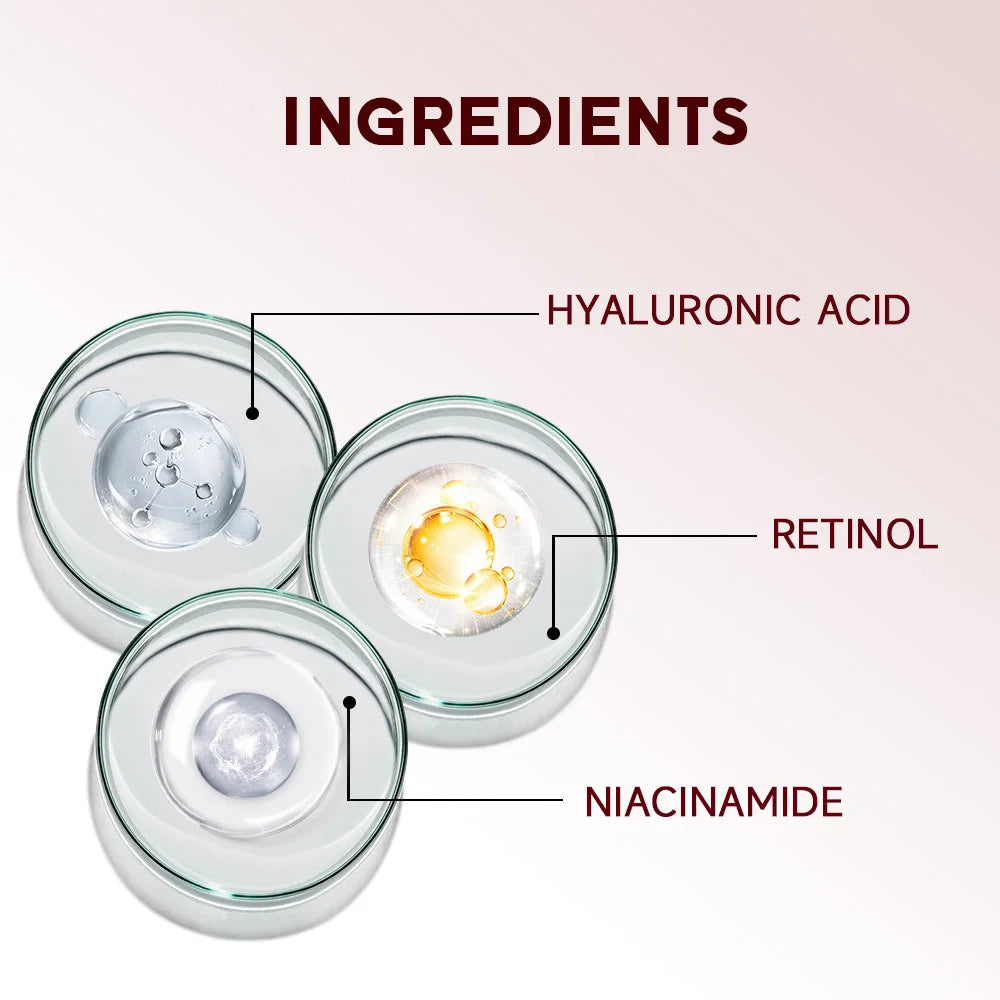 2 PCS Set Retinol Face Skin Care Retinol Collagen Cream Anti-Aging Wrinkle Deep Hydration Moisturizing Skin Health Whitening Exfoliation Women Skin Care Supplies Korean Beauty Salon Products