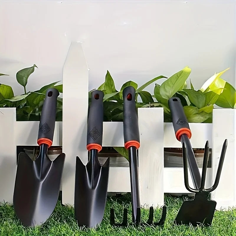 NEW Arrivals 4PCS Set Outdoor Gardening Tools Including a Small Shovel for Planting Flowers, a Five-Pronged Rake, a Double-Headed Rake Home Garden Accessories