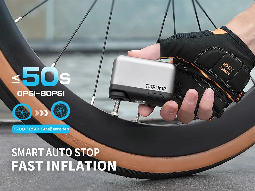 NEW Arrivals TB2 PRO Mini Portable Electric Pump Set for Bike Cordless Tire Inflator 120PSI Max 450mAh Battery with Screen Fast Charging