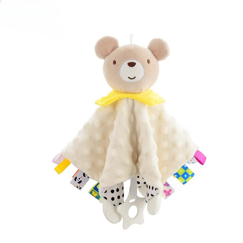 NEW Arrivals Baby Elephant Security Blanket with Silicone Teether Organic Cotton Comforter Infant Shower Gifts Baby Soothing Towel Babies Apparel Accessories Clothing Supplies