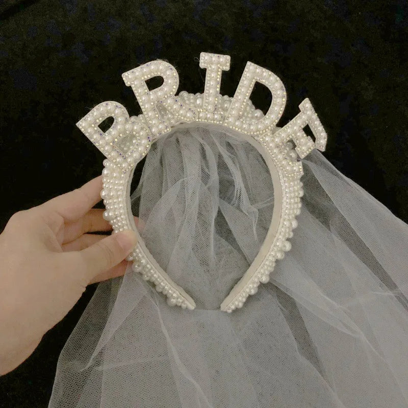 NEW Arrivals Bride to be Pearl Luxury Crown Headband Bach Bachelorette Hen Party Bridal Shower Wedding Party Engagement Rehearsal Dinner Decoration Gift