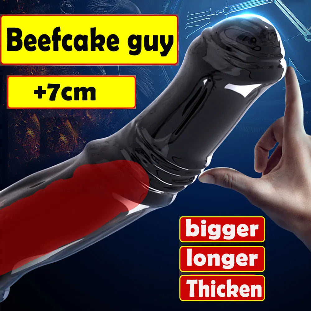 Adult Horse Dildo Lengthen Sleeve For Penis Delay Loop Cock Sex Toys For Men Delayed Penis Rings Erotic Products With Ejaculation