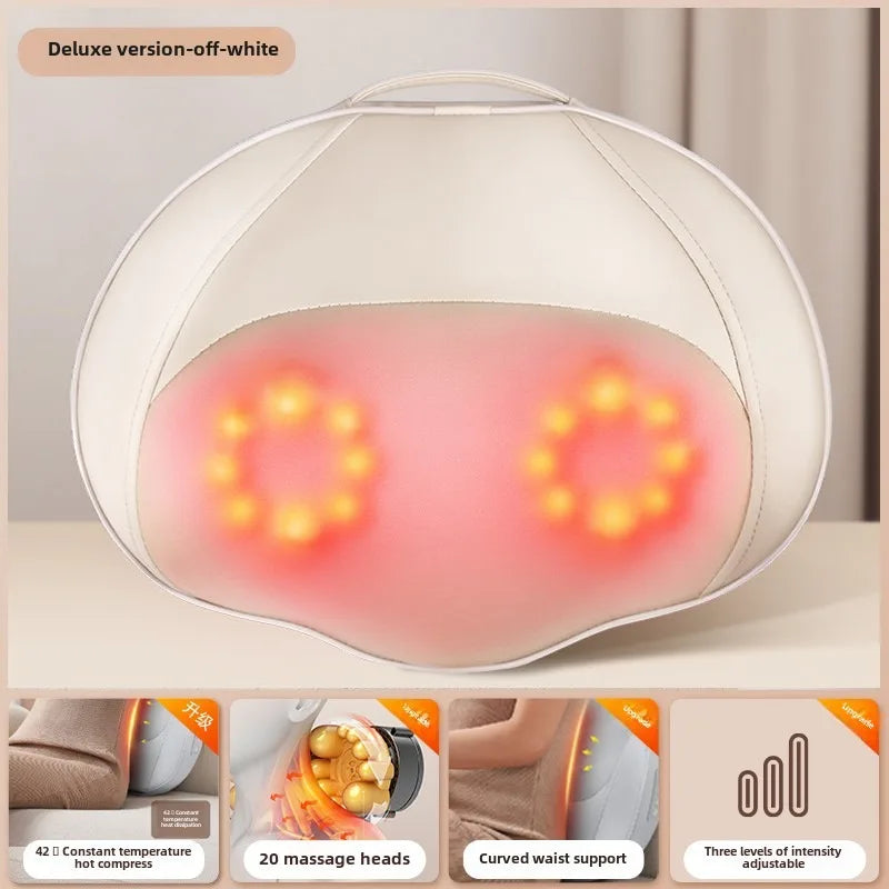 NEW Arrivals UK Plug Exclusive Sales Electric Shiatsu Head Neck Cervical Body Massager Car Back Pillow with Heating High Quality Massage Device Health Care Supplies