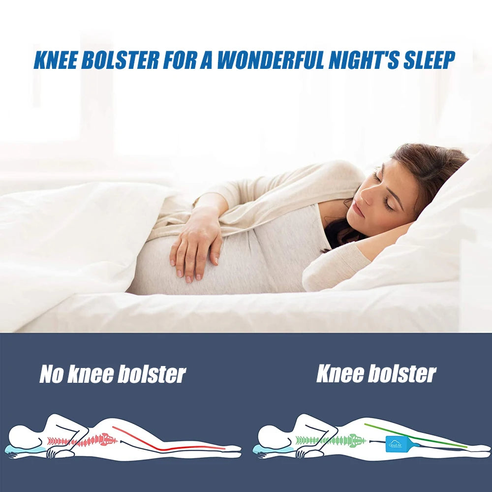 NEW Arrivals Memory Foam Wedge Sleeping Knee Pillow for Side Sleepers Back Pain Sciatica Relief Pregnancy Maternity Pillows Back Leg Cushion Health Care Accessories
