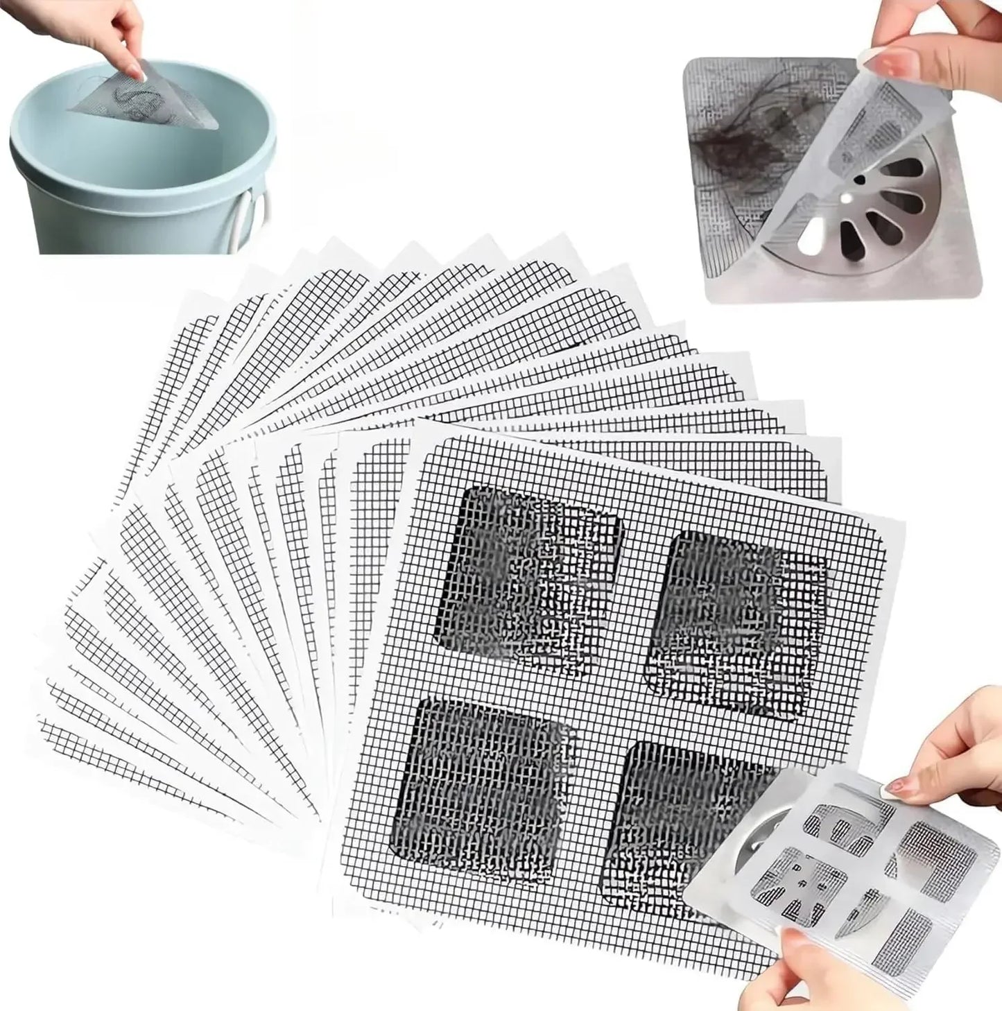 NEW Arrivals Disposable Hair Drain Catcher Mesh Anti-Blocking Filter Floor Drains Sticker Shower Cover Kitchen Bathroom Sink Strainer Stopper