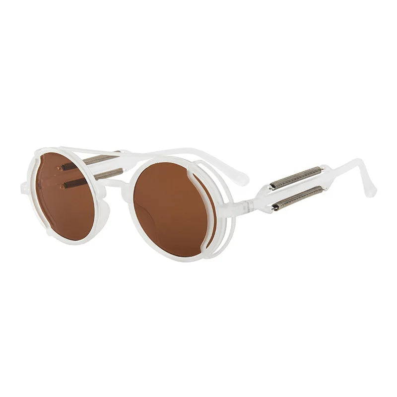 NEW Arrivals 10 Colors Steampunk Sunglasses UV400 Round Frame Design Colored Lenses Glasses Eyewear Gothic Men Women Retro Classic Sunglasses Steampunk Eyewear