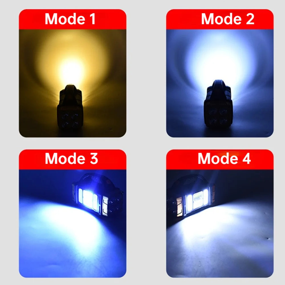 NEW Arrivals 5000mAh Solar LED Flashlight COB Camping Lantern Work Light USB Charging Torch Light Waterproof Portable Searchlight Power Bank