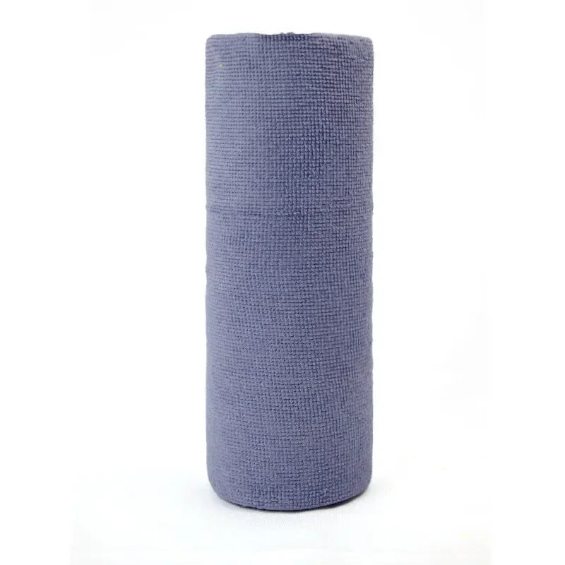 NEW Arrivals 50PCS 25x25CM 6 Colors Reusable Cleaning Wipe Household Kitchen Cloth Microfiber Towel Rolls Dish Rags Wash Paper Towel Replacement Car Home Office Cleaning Supplies