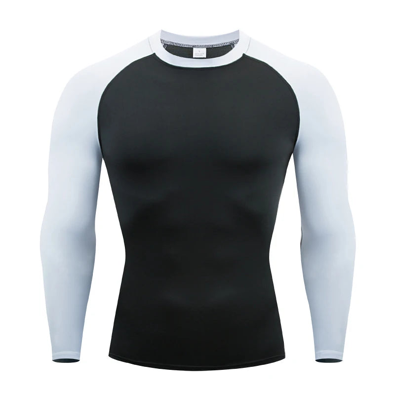 NEW S-3XL 5 Colors Men Compression Running T-Shirt Fitness Tight Long Sleeve Sport T-shirt Training Jogging Shirts Gym Sportswear Quick Dry Sports Clothes