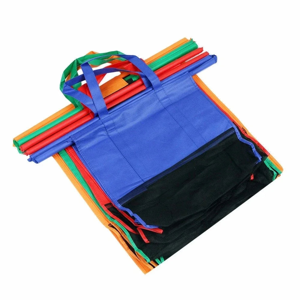 4Pcs/set Thermal Foldable Cart Trolley Supermarket Shopping Storage Bags Reusable Eco-Friendly Grocery Shop Handbag Nonwovens Tote Bag
