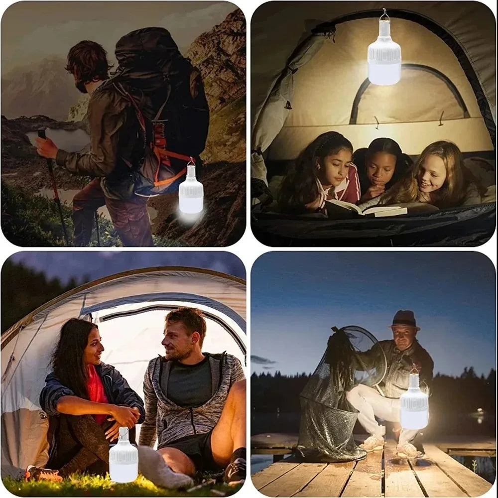 NEW Arrivals 5-10PCS Set High Power LED Camping Light Waterproof USB Rechargeable Portable Lamp for Outdoor BBQ Hiking Emergency Hunting Power 