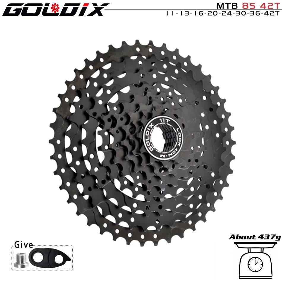 NEW Black MTB Cassette 8/9/10/11/12 Speed 40/42/46/50/50T K7 8/9/10/11/12v Bicycle Freewheel Bicycle Sprocket for Shimano HG Bicycle Accessories Sports Supplies