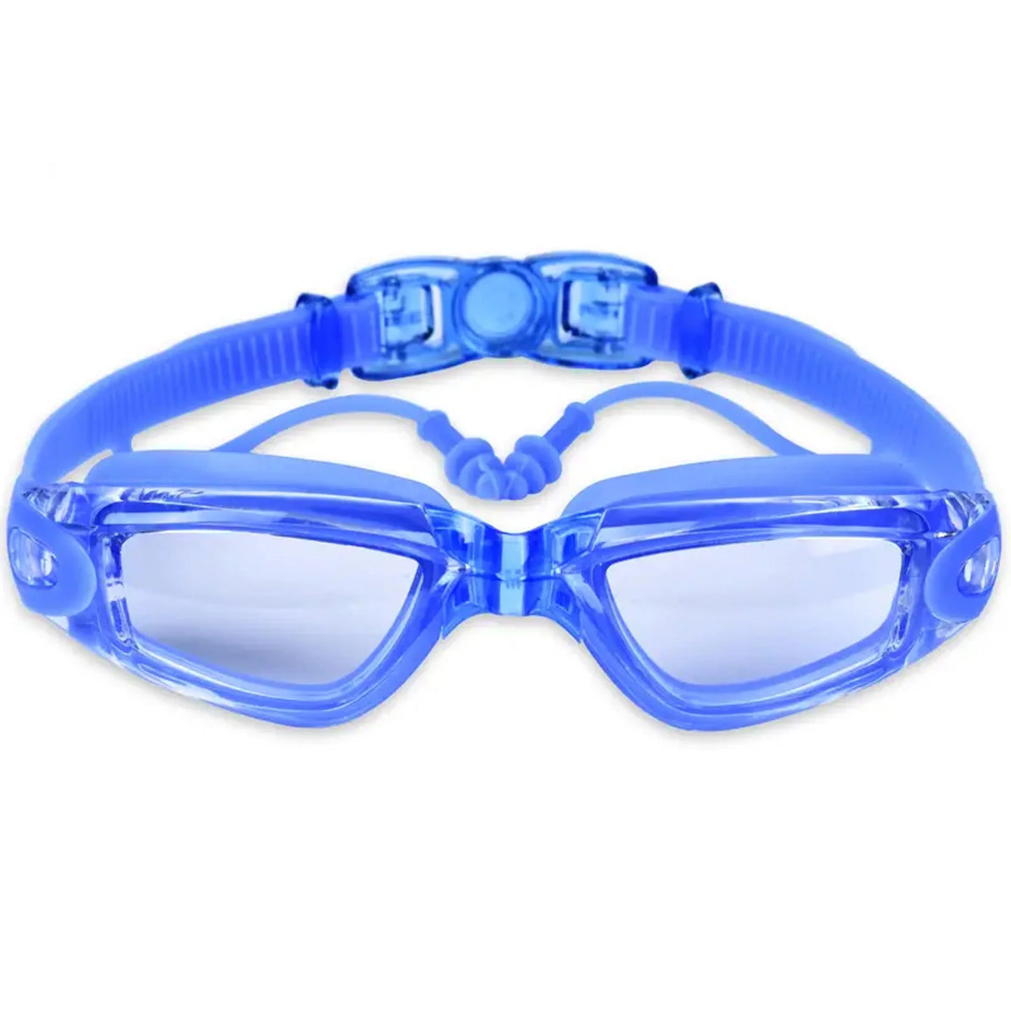 NEW 4 Colors Adult Swimming Goggles High Definition Swimming Water Pool Beach Goggles Non-Eye-Proof Silicone Earplugs Large Frame Anti-Fog Professional Waterproof Nose Ear Protection Set