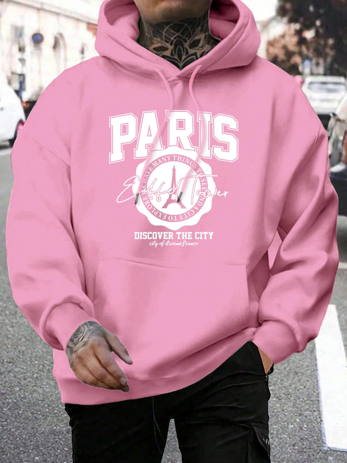 NEW Arrivals S-2XL (Asian Size) 5 Colors Whiskey Castle Print Men's Hoodies Fashion Fur-Liner Hoodie Warm Fleece Hoody Man Autumn High Quality Clothes Casual Fashion Clothing Products