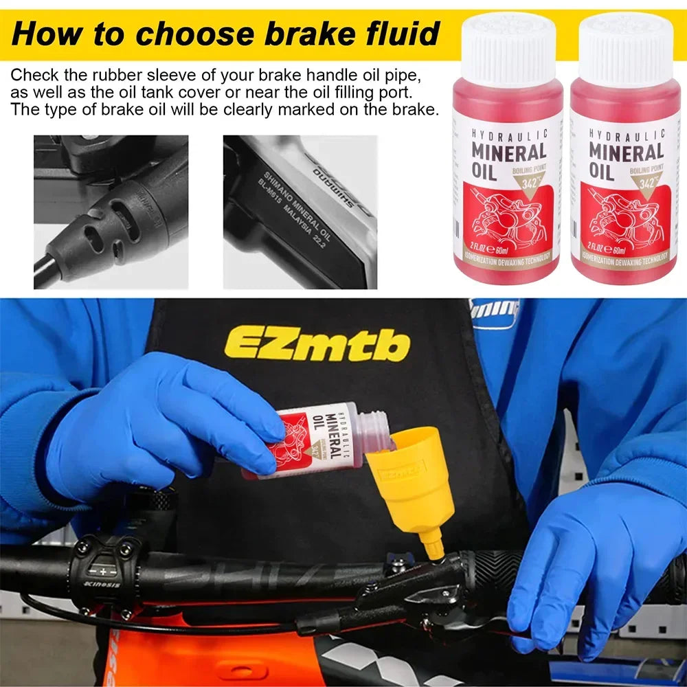 NEW Bicycle Brake Mineral Oil, Bicycle Hydraulic Disc Brake Oil Bleed Kit ,Mineral Oil Shimano MTB Road Racing Bike Brake Repair Tools Set Bicycle Parts Spares Accessories