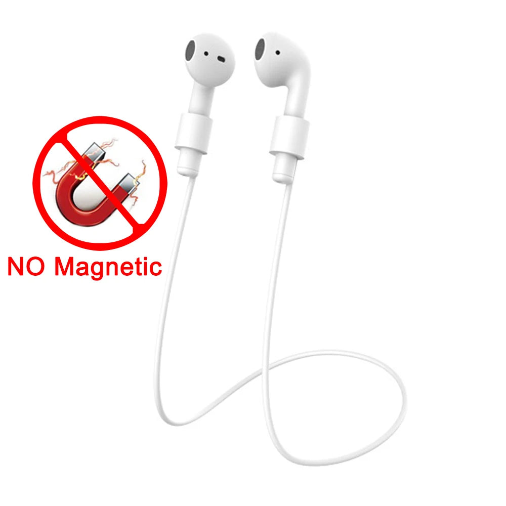 Soft Silicone Anti Lost Magnetic Rope Earphones for Apple Air Pods 2 1 3 Air Pods Pro Bluetooth Wireless Headphone Earbuds Strap