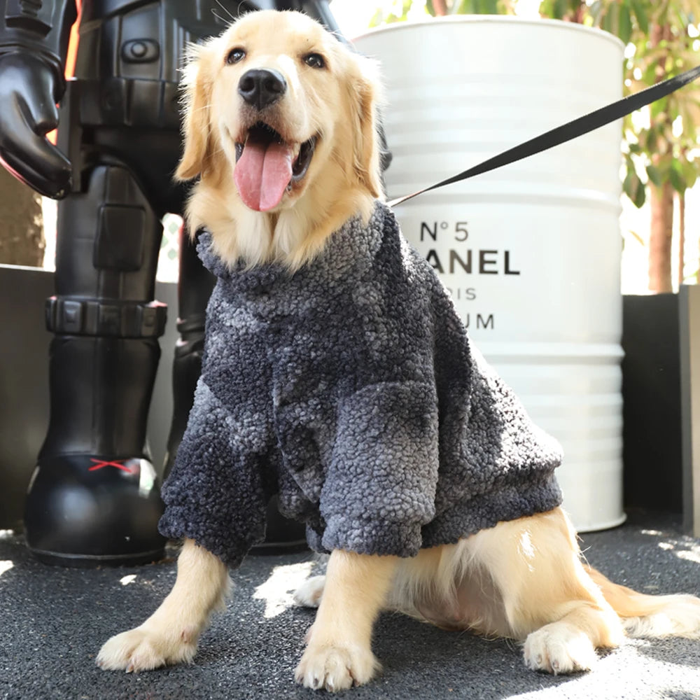 3XL=7XL Winter Big Dog clothing Lamb Wool outerwear for Large Dog Warm Labrador Samoyed Border Collie Clothes Pet Supplies