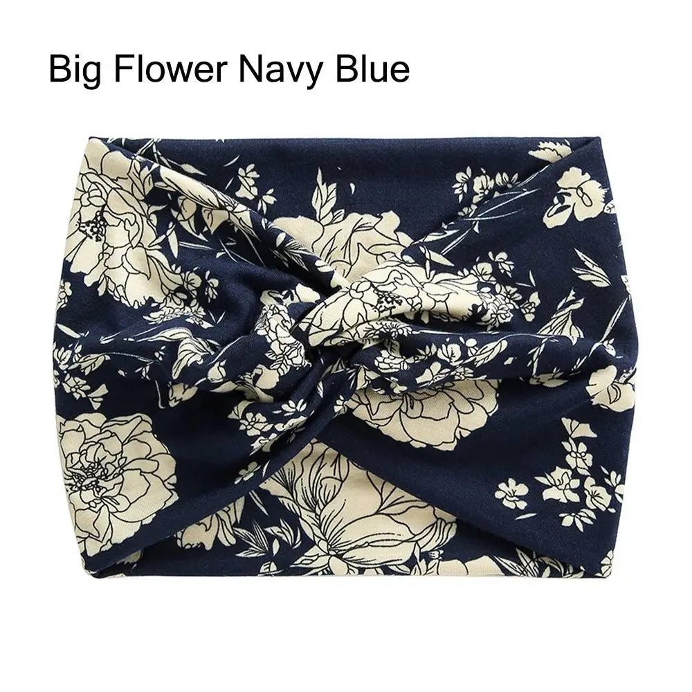 NEW Arrivals 29 Colors/Patterns Sports Bohemian Wide Cotton Stretch Headbands Women Headwrap Yoga Hair Bands Headwear Bandana Twisted Wide Headbands Hair Accessories