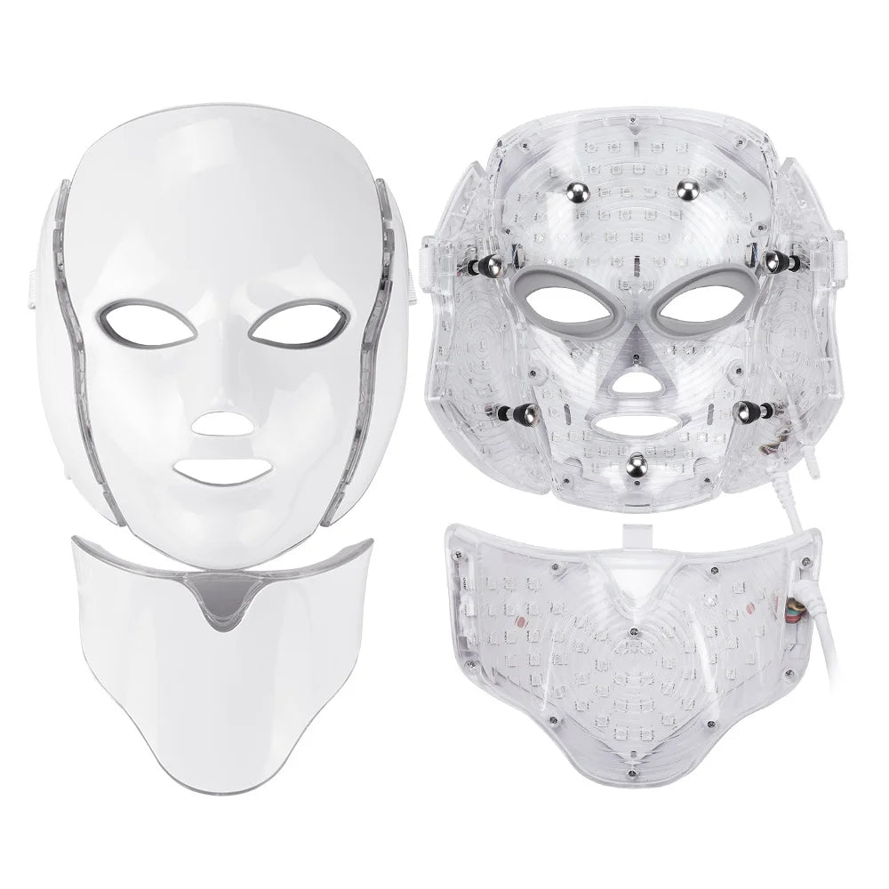 NEW Arrivals Air Bag-7 Colors Light LED Skin Care Facial Beauty Mask With Neck Skin Rejuvenation Treatment Beauty Anti Acne Therapy Whitening Women Skin Care Supplies