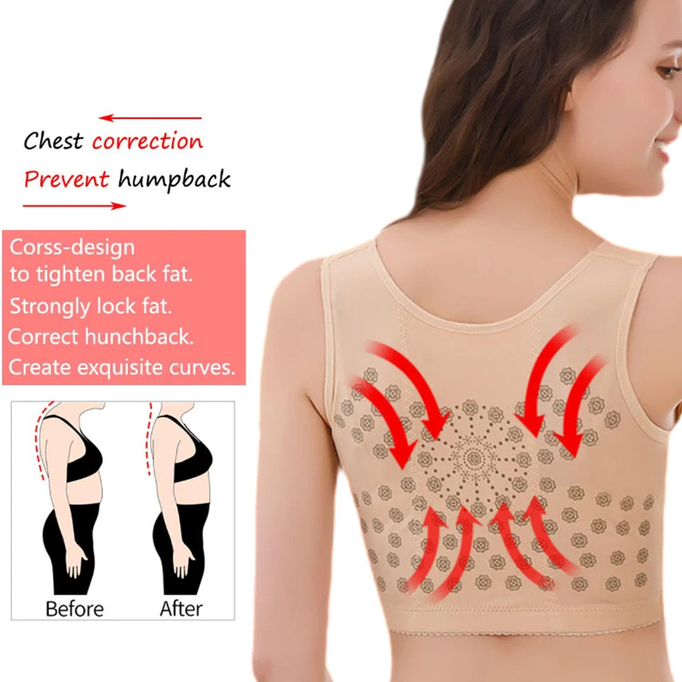 NEW Arrivals S-3XL Invisible Body Shaper Bra-Tops Corset Women Chest Posture Corrector Belt Back Shoulder Support Brace Posture Correction For Health Care Female Ladies High Quality Fashion Underwear Products