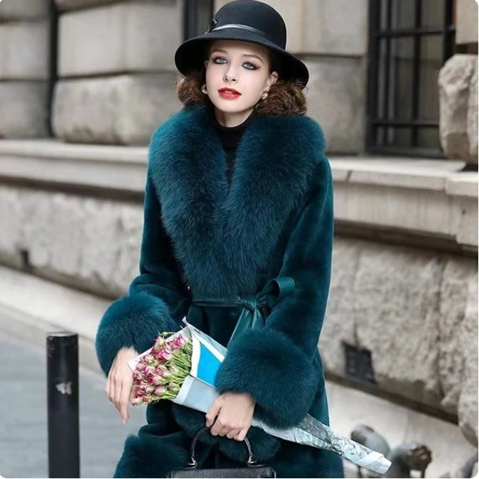 NEW Arrivals 6 Colors Set Women Winter 100% Natural Fox Fur Scarf Jacket Fur Collar Authentic Neck Scarves And Cuff Set Luxury Fox Fur Warm Neck Warmers Ladies Luxury Fashion Apparel Accessories