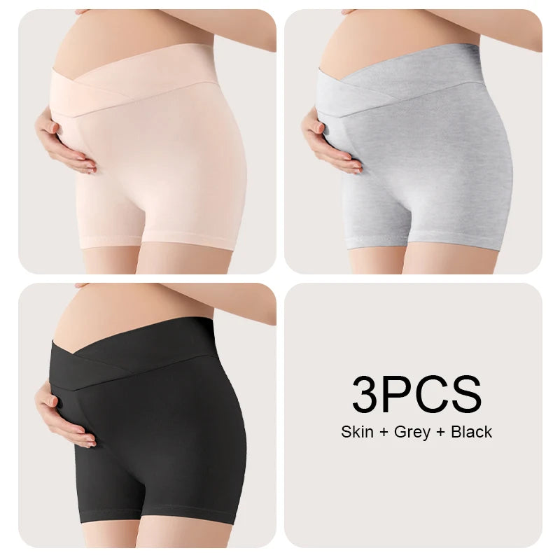 NEW Arrivals M (40-55 KG XL (63-75KG) 3PCS Set Pregnant Pants Shorts Push Up Panties for Pregnant Woman Belly Support Safety Pants Maternity Underwear Plus Size Panties