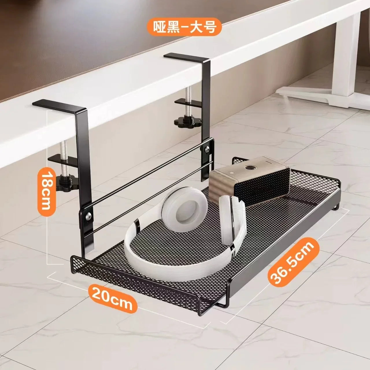 NEW Under Desk S-Large Cable Storage Rack No Drill Steel Desk Cable Organizers Wire Management Tray Cable Rack Storage Under The Office Desk Home Office Electronics Tools Accessories