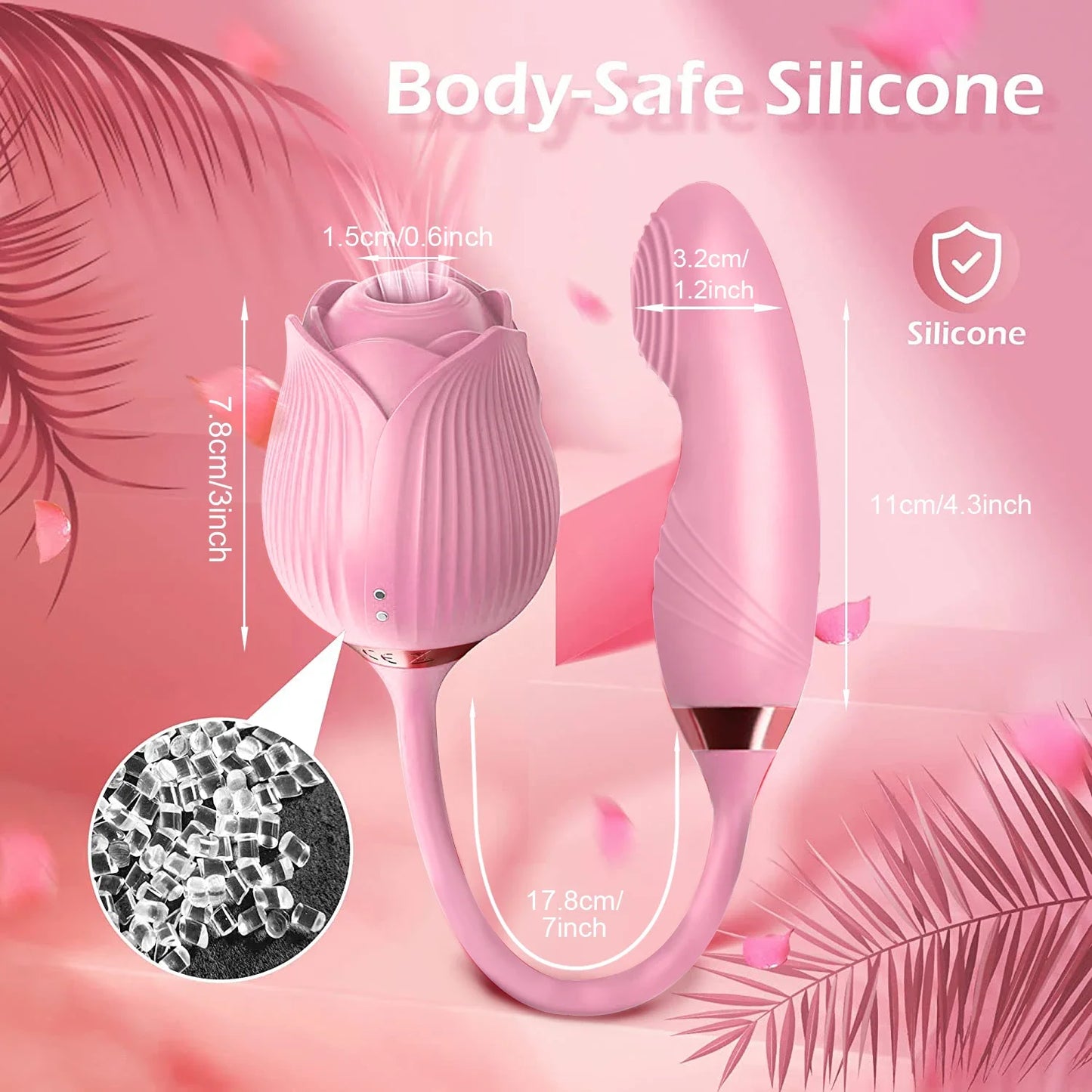 NEW Arrivals Rose-Sucking Thrusting Dildo Vibrator for Women Masturbation Nipple Clit Stimulator Vibrating Egg Tongue Licking Clitoris Sucker Sex Toy