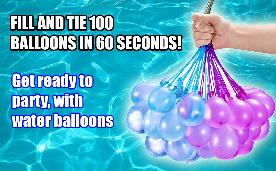 NEW Arrivals 1000 PCS Set Self Sealing Water Balloons Quick Fill, Water Balloon Yard Games Rapid Fill Kids Toys, Bunch of Balloons Set Splash Party Water Bombs Summer Adults Children Funny Games