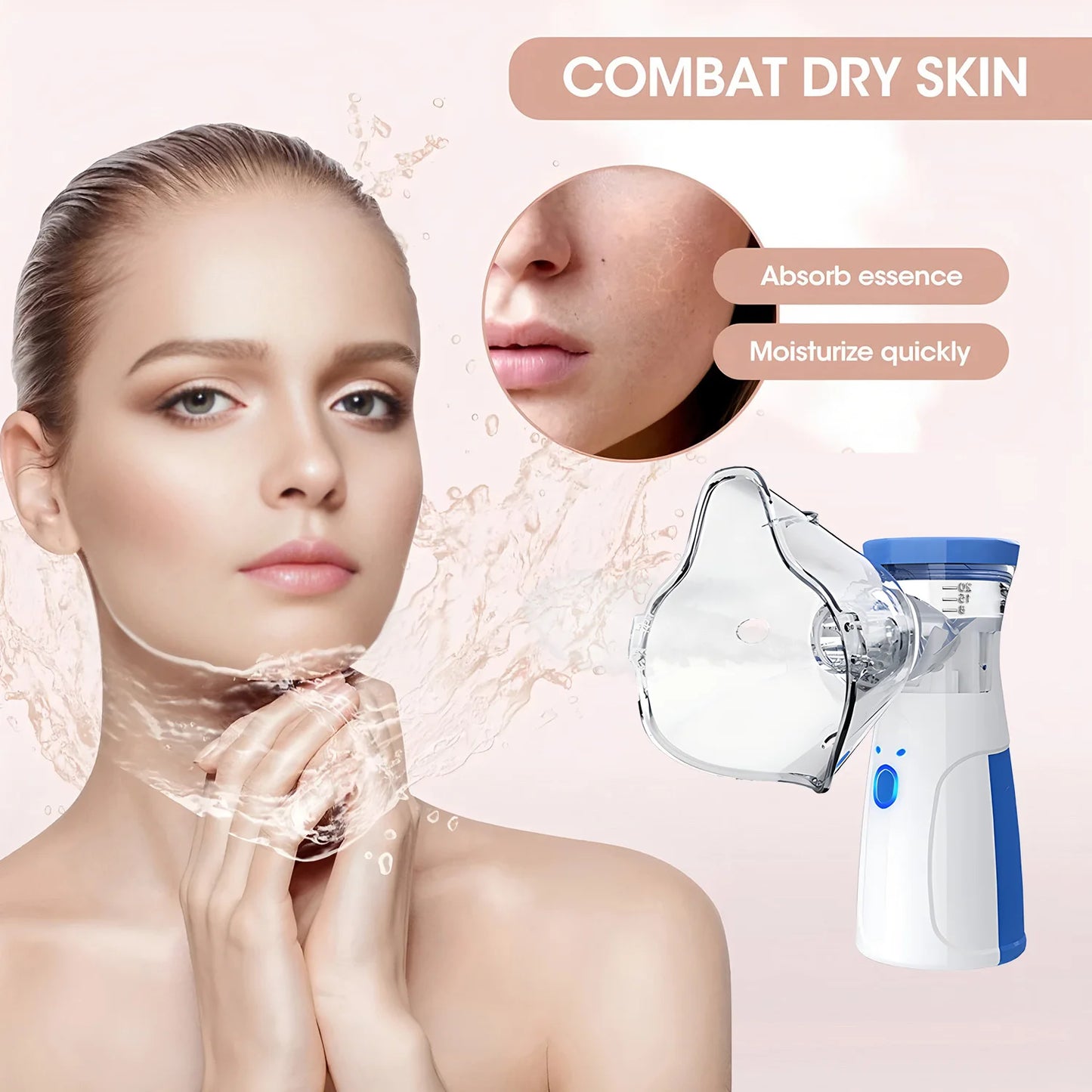 NEW Arrivals Top Quality Spray-Head Nano Mist Sprayer Mini Handheld Hydrating Humidifier Skin Care Portable Facial Steamer Nebulizer