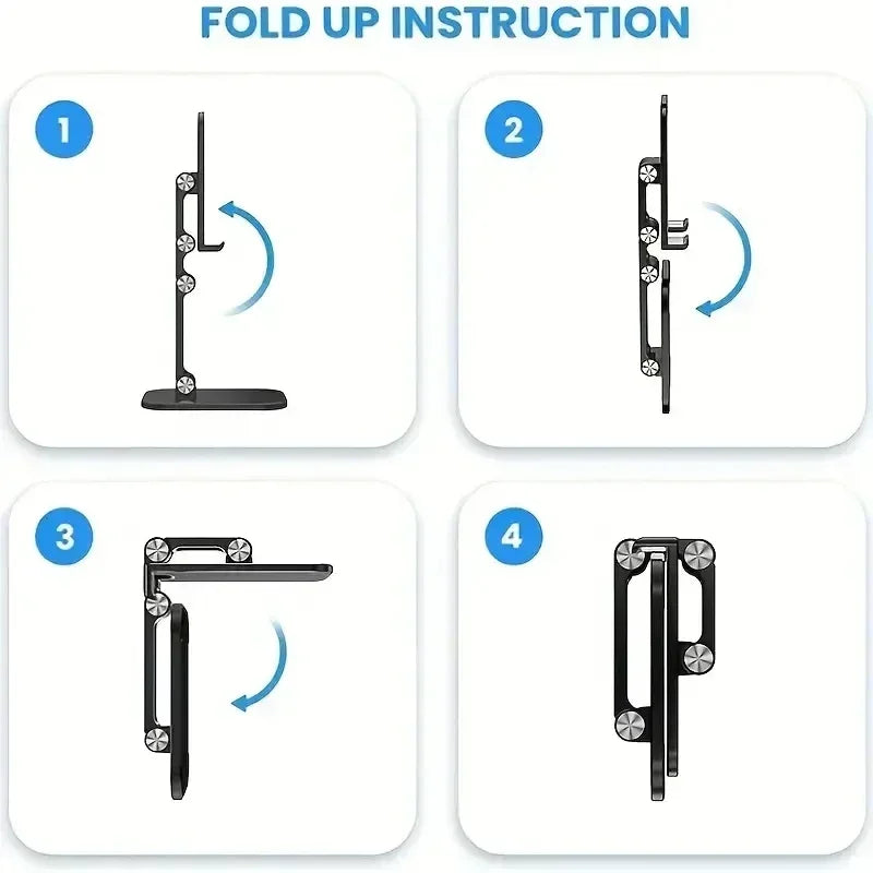 Mobile Phone Tablet Bracket Artifact Desktop Folding Portable Lifting Live Broadcast Stand Lazy Tracking Watching TV Universal B