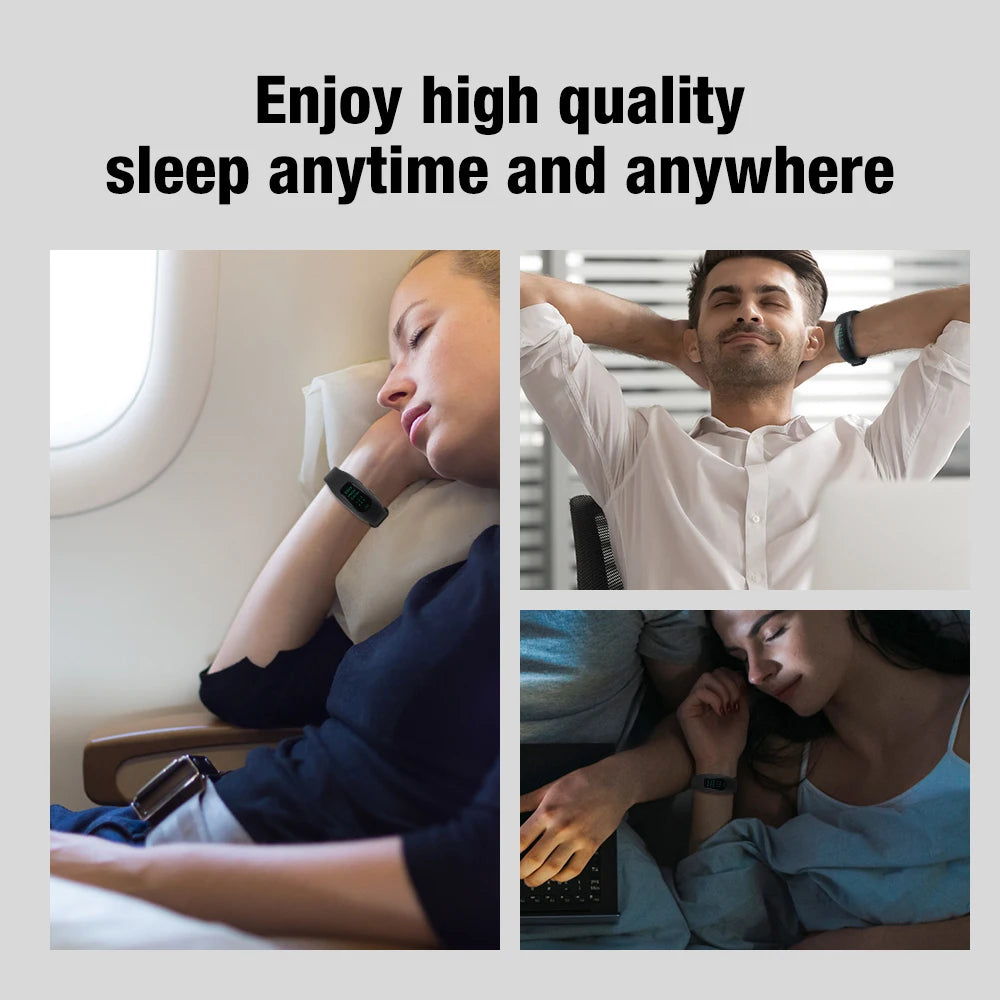 NEW Arrivals Micro-Current Intelligent Sleep Aid Device Fast Sleep Rest Hypnosis Insomnia Artifact Wristband Watch EMS Sleep Aid Instrument Health Care Supplies