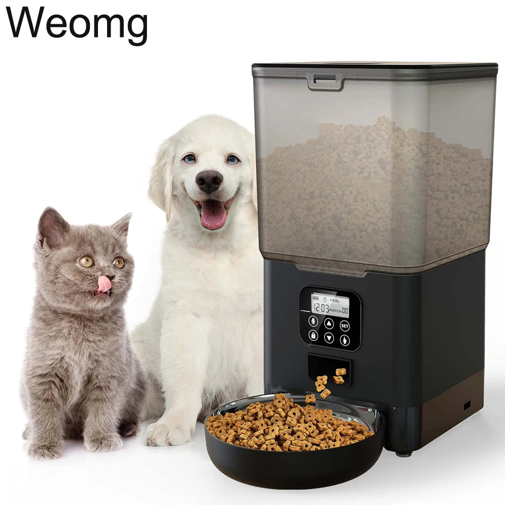 6L TUYA APP Wi-Fi Or Button Automatic Timmer Pet Feeder Smart Feed Dog Cat Feeder App For Pet Voice Recorder Food Dispenser Bowl