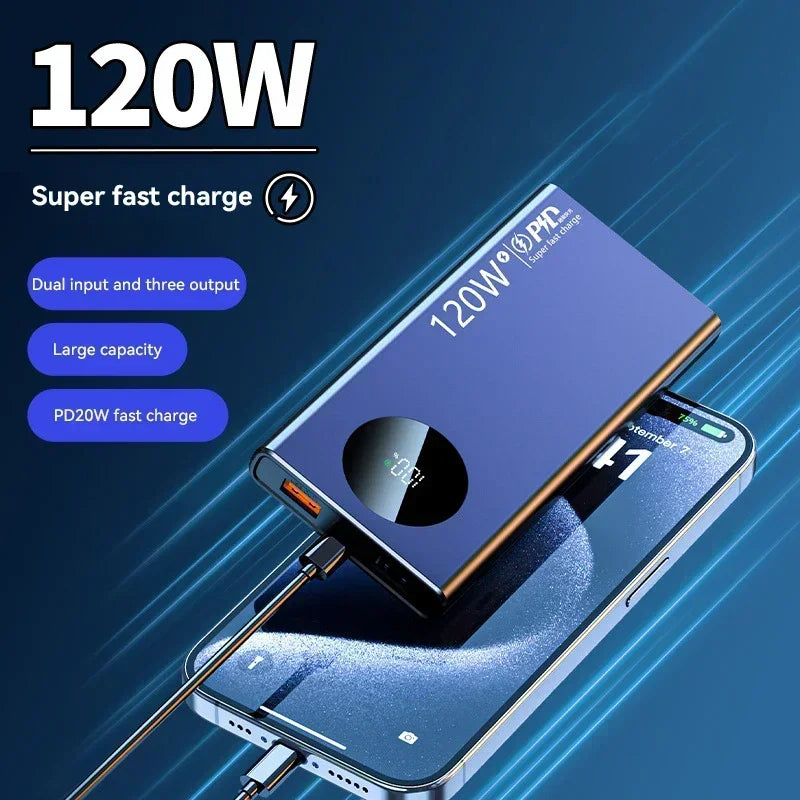 Original Xiaomi 120W 50000mAh High Capacity Power Bank Fast Charging Portable Battery Charger For iPhone Samsung Huawei Mobile Phones Accessories Products Tools Laptops Tablets Computers Electronics Supplies