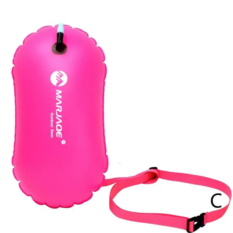 NEW Swim Safe Buoy Tow Floats Inflatable Life Saving Swim Buoy PVC Inflated Air Drying Bag Drift Bag For Home Swimming Pool Open Water Beach Swimming Training Swimming Accessories