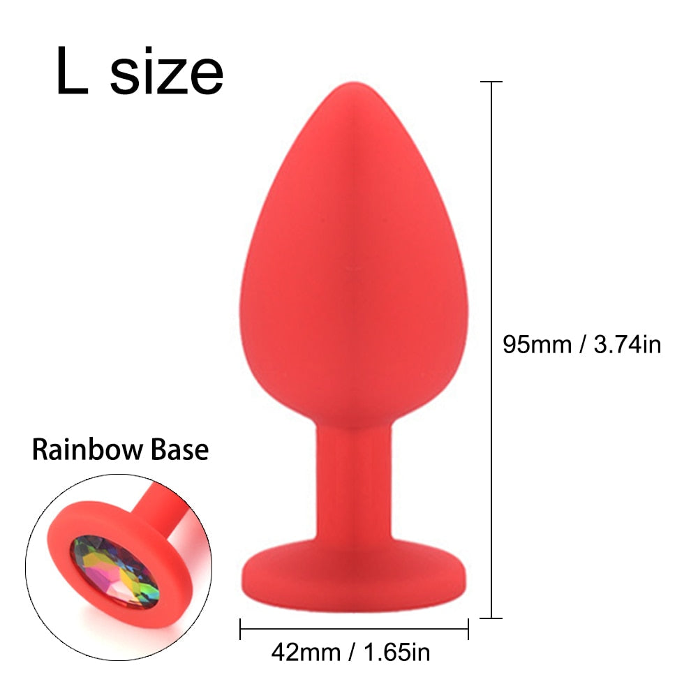 3 Sizes Sex Shop Adult Silicone Jewelry Anal Trainer Sex Prostate Back Yard Toy Anal Butt Plug for Women Man Couple Gay Unisex